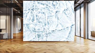 Texture of water on white background Wall mural