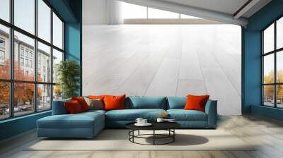 View of clean laminate floor in empty room Wall mural