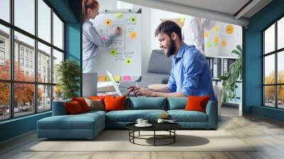 Young IT designers working in office Wall mural