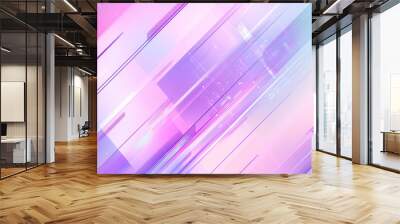 Abstract Diagonal Lines in Vibrant Geometric Background with Soft Pink and Purple Tones Wall mural