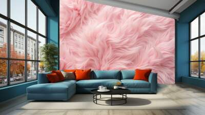 light pink fur background Wall mural