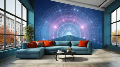 Time and space travel concept abstract background Wall mural