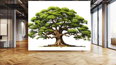 big tree on white background Wall mural