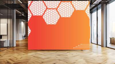 Abstract orange gradient background polygonal geometric modern tech concept light background creative wallpaper Wall mural