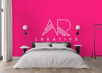 AR Letter Logo Design. Creative Modern Alphabet letters monogram icon A R, A and R. Wall mural