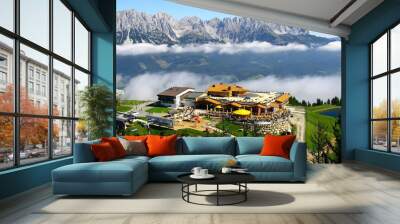 Blick auf die Berglandschaft in Tirol Wall mural