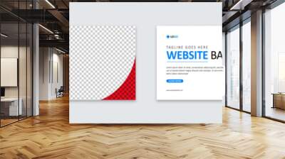 Horizontal web banner design template. Corporate business banner design, Editable advertising banner template for digital marketing Wall mural