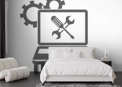 Computing Service Icon Wall mural