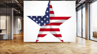 Star in national flag usa Wall mural