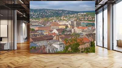 Cityscape of Buda in Budapest Wall mural