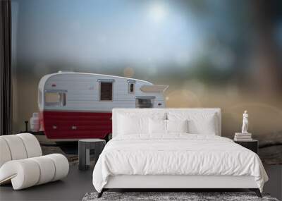 Summer caravan holiday Wall mural