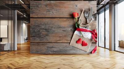 valentines day meal background Wall mural