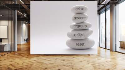 Yoga stones relaxation concept Wall mural