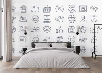 Distribution icons Pixel perfect. Transport, client, team, ...	
 Wall mural