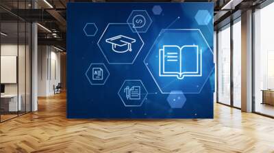 online education, e-learning education concept Wall mural