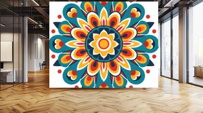 beautiful and colorful mandala art  for wall decor, stickers and decoration Wall mural