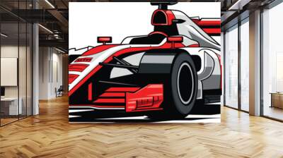 F1 race car vector illustration on isolated background Wall mural