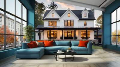 A modern Colonial home  Wall mural