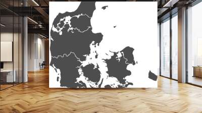 denmark danish map Wall mural