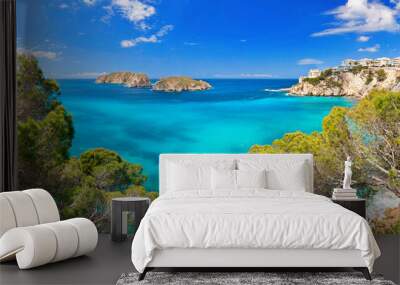 Santa Ponsa Majorca Mallorca Spain Baleares Mediterranean Sea Coastline Wall mural