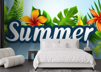 Tropical summer beach background, 