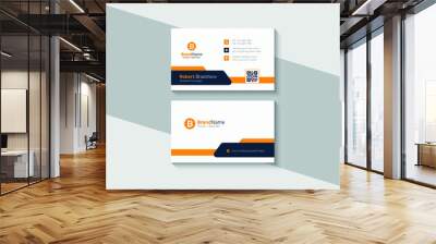 Modern corporate business card template Wall mural