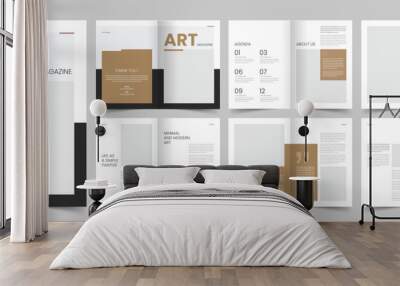 Art Magazine Layout, Art Look Book, Magazine Template Wall mural