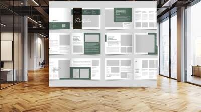 Landscape Architecture Portfolio Template, Portfolio Design for Architecture and Interior, A4 Size Brochure Wall mural