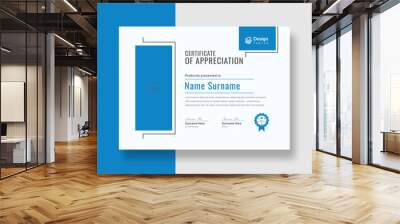 Minimal Premium certificate of achievement template, Clean Modern certificate template Wall mural