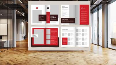 Modern Product Catalog, Brochure Design, Catalogue Template, Company Catalog, Beauty Product Catalogue Wall mural