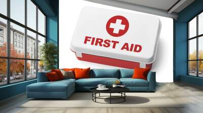 first aid kit red Wall mural