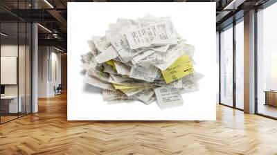 Receipt Pile Wall mural