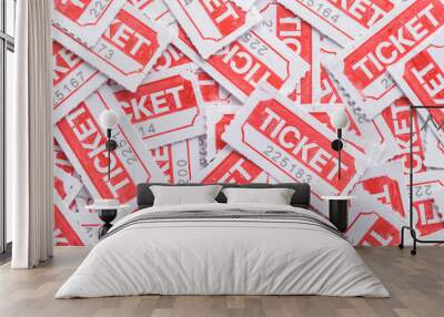 Tickets Pile Wall mural