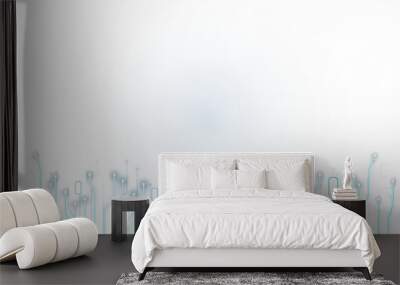 Abstract blue and white circuit design on a clean background, conveying a concept of technology and connectivity Wall mural