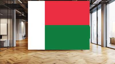 Flat Illustration of Madagascar national flag. Madagascar flag design. 
 Wall mural