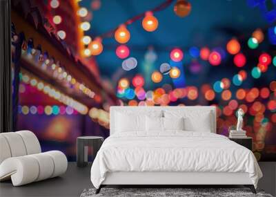 Carnival light pattern wallpaper Wall mural