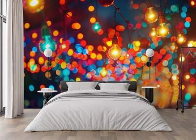 Carnival light pattern wallpaper Wall mural