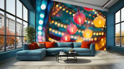 Carnival light pattern wallpaper Wall mural