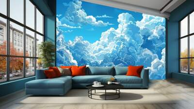 Cloud pattern sky wallpaper Wall mural