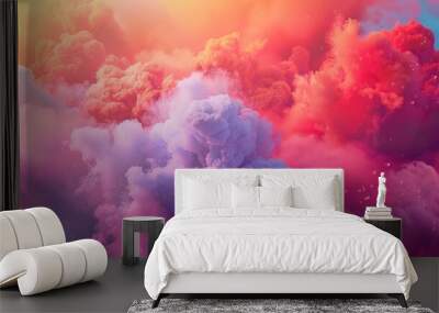 Clourful cloud wallpaper Wall mural