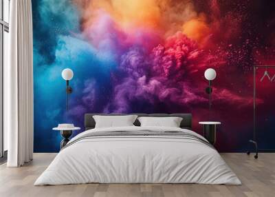 Clourful cloud wallpaper Wall mural