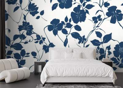 flower silhouette wallpaper Wall mural