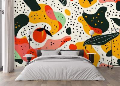 Fruit pattern wallpaper Wall mural