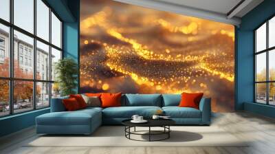 Golden sand pattern wallpaper Wall mural