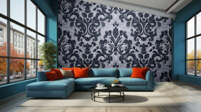 Gray pattern wallpaper Wall mural