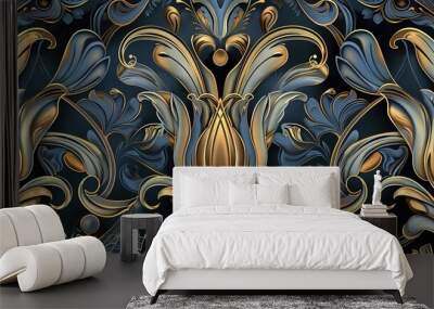 nouveau floral pattern wallpaper Wall mural