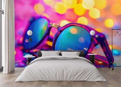 Retro sunglasses wallpaper Wall mural