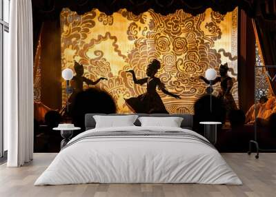 shadow puppet performance wallpaper Wall mural