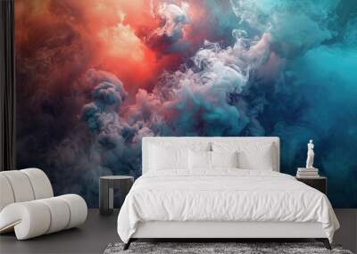 Smoke and gas wallpaper Wall mural