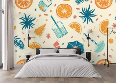 Summer holiday wallpaper Wall mural